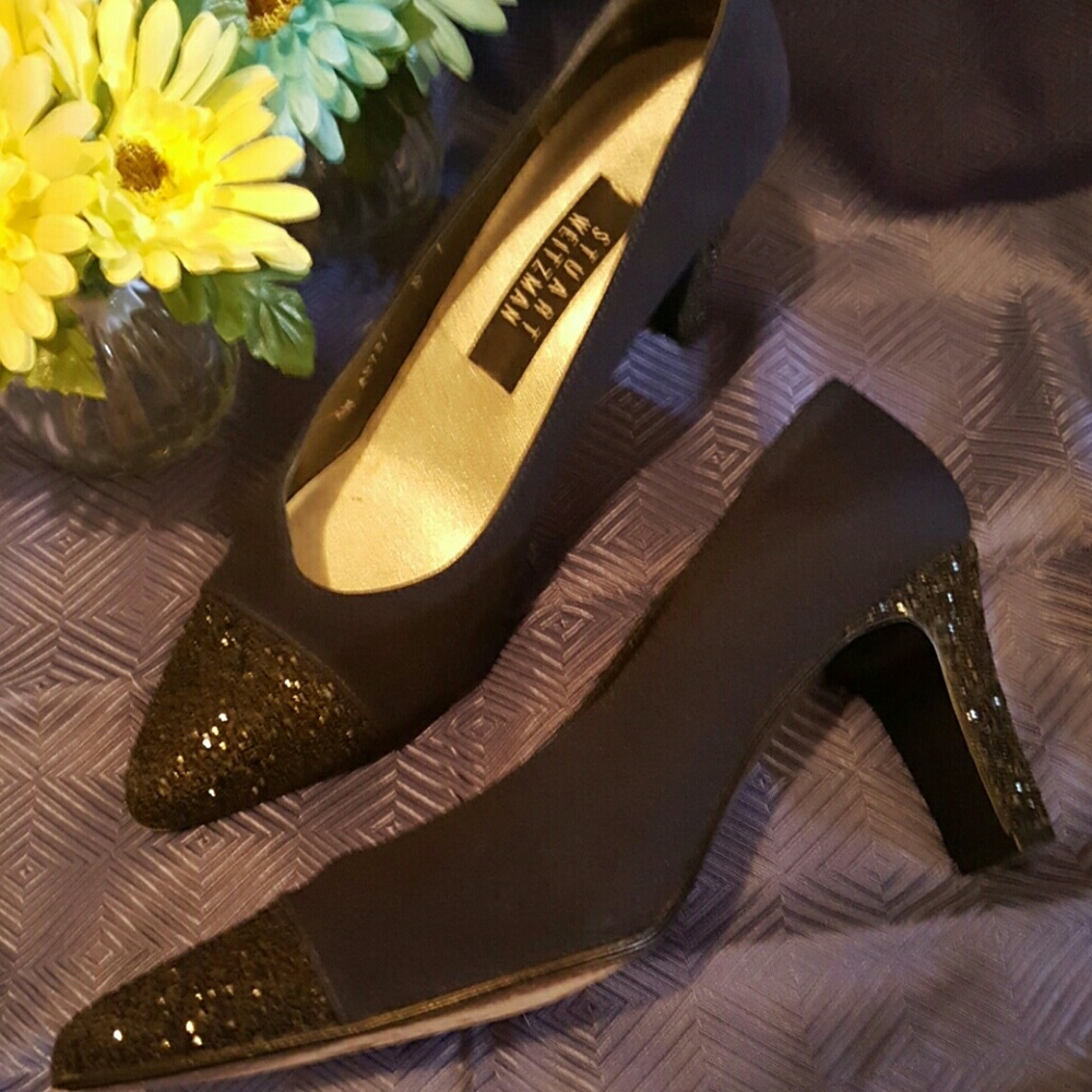 VINTAGE**Stuart Weitzman Sparkly Heels size 7 - Picture 2 of 3